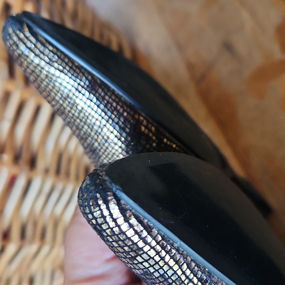 Python Golden Silver Metallic Wedge Heel sz 7 - Picture 10 of 14